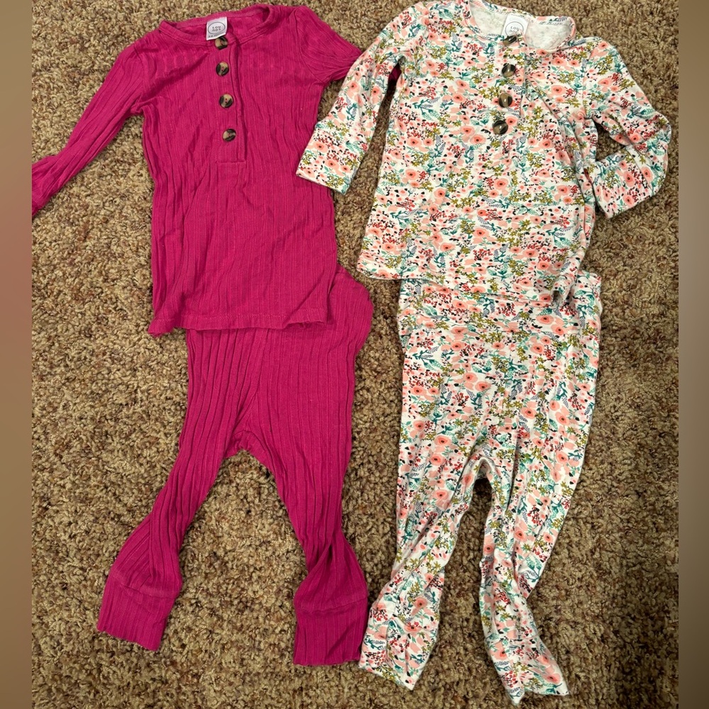 2 Loulou and Co top and bottom sets